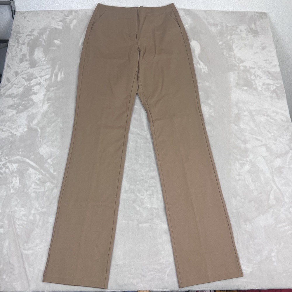 American Tall Dress Pants Womens 10XT Tan Freedom Flex Slim Straight Leg Career
